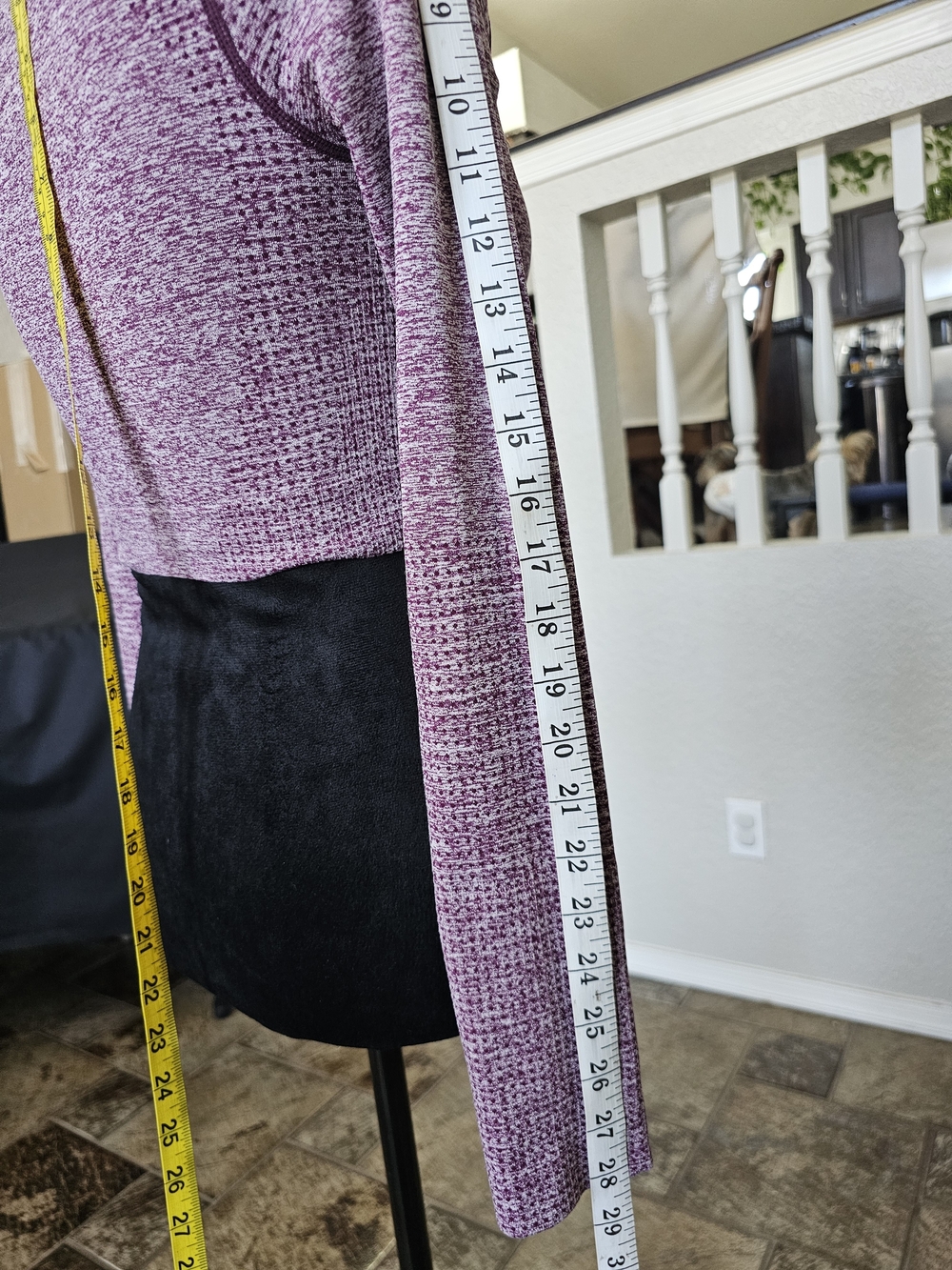 Women's GymShark Vital Seamless Crop-Long Sleeve-Shirt-Small-Plum- Pre Owned - Picture 10 of 13